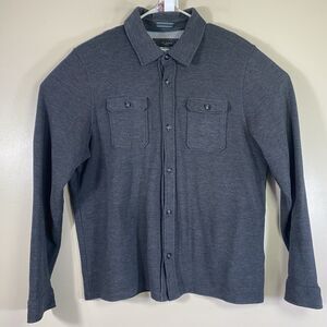Ted Baker Shacket Men Size 6 XL Liftoff Shirt Jacket Gray Button Front